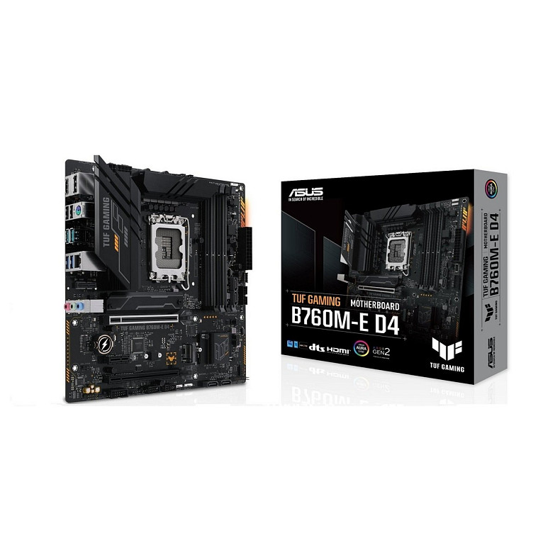 Материнская плата ASUS TUF GAMING B760M-E D4 s1700 B760 4xDDR4 M.2 HDMI DP mATX