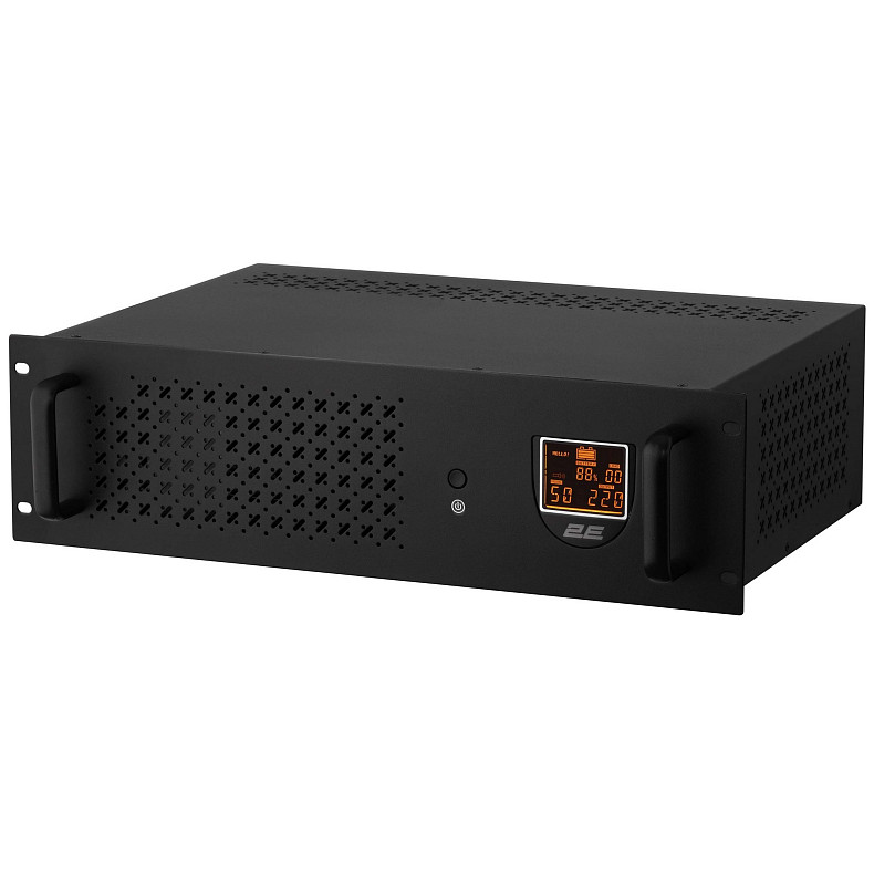 ДБЖ 2E RE1500, 1500VA/900W, RM 3U, LCD, USB, 3xSchuko