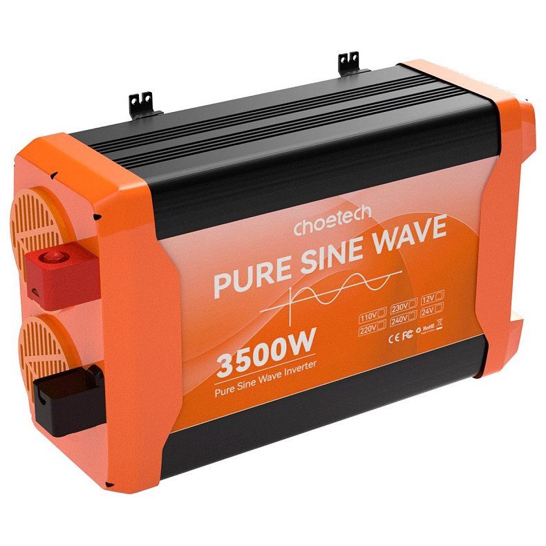 Інвертор автомобільний Choetech 12\220V 3500W (1600Вт), чиста синусоїда