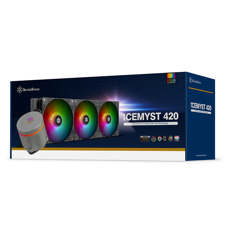 Система жидкостного охлаждения SilverStone IceMyst IM420-ARGB, LGA 1700, 2066, 2011, 1200, 115X, AM5,