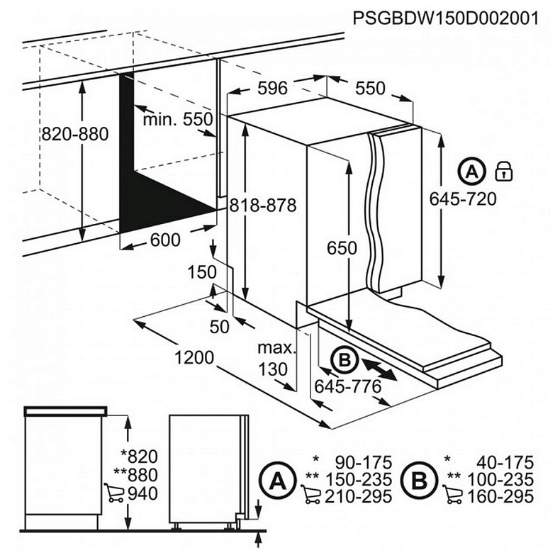 Встроенная посудомойка Electrolux EEA927201L