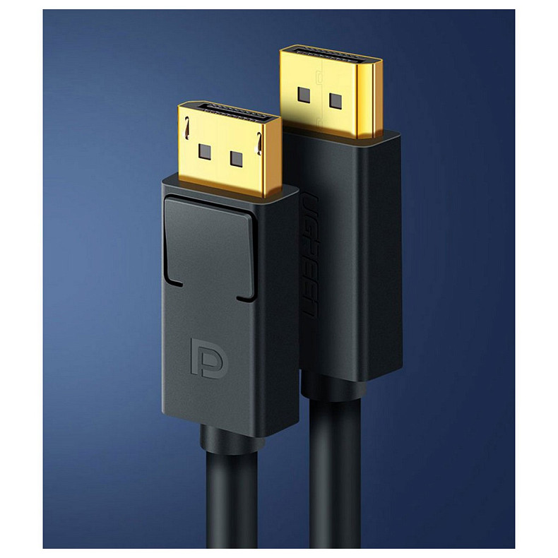 Кабель DP V1.2 Male to Male Cable 4K@60Hz; 2K@144Hz 3m UGREEN DP102 Черный