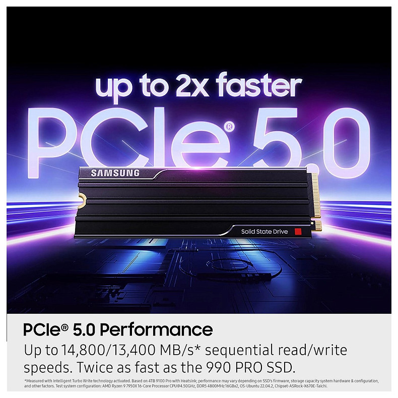 Накопитель SSD Samsung 9100PRO + радиатор M.2 1TB PCIe 5.0
