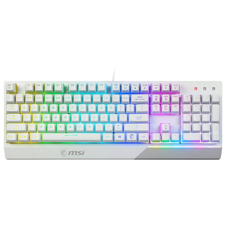Комплект клавіатура та миша MSI Vigor GK30 COMBO WHITE UA USB, EN/UKR/RU, RGB, білий