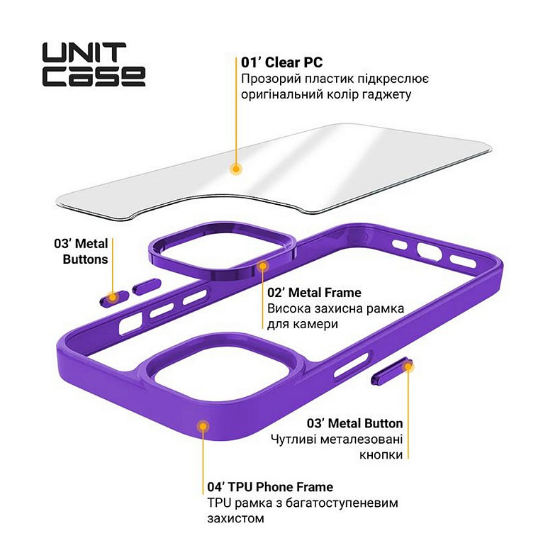 Чохол-накладка Armorstandart Unit для Apple iPhone 13 Pro Lavender (ARM62494)