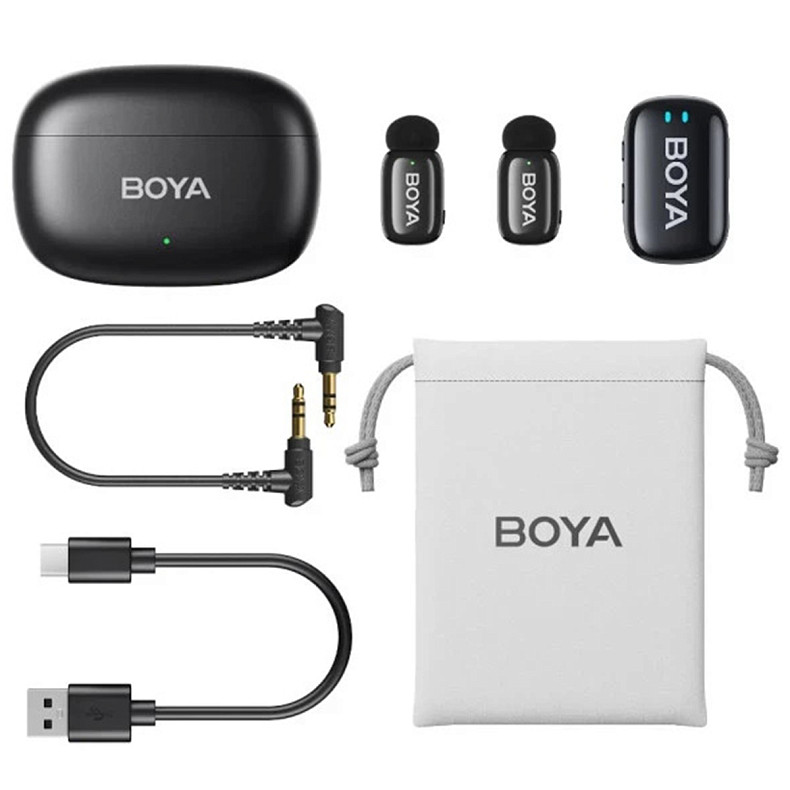 Беспроводной петличный микрофон BOYA mini-18 TRS for camera Black