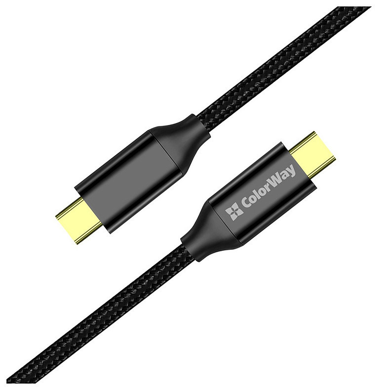 Кабель ColorWay USB Type-C + USB Type-C (M/M), 5.0 А, 1 м, Black (CW-CBPDCC062-BK)