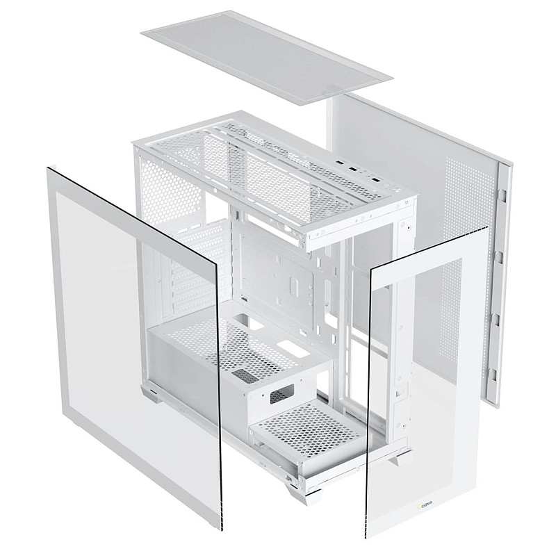 Корпус Ocypus GAMMA C72 W/O PSU, WH ARGB ATX (GAMMA-C72-WHD400XX-GL)