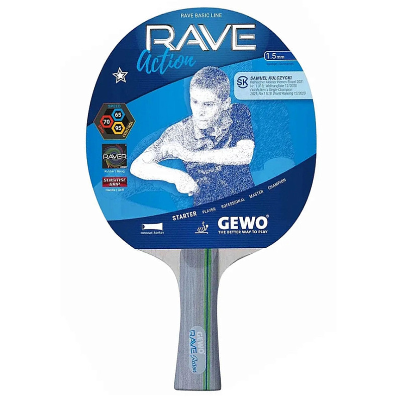 Ракетка для настільного тенісу Gewo Rave Action FL (860000001)