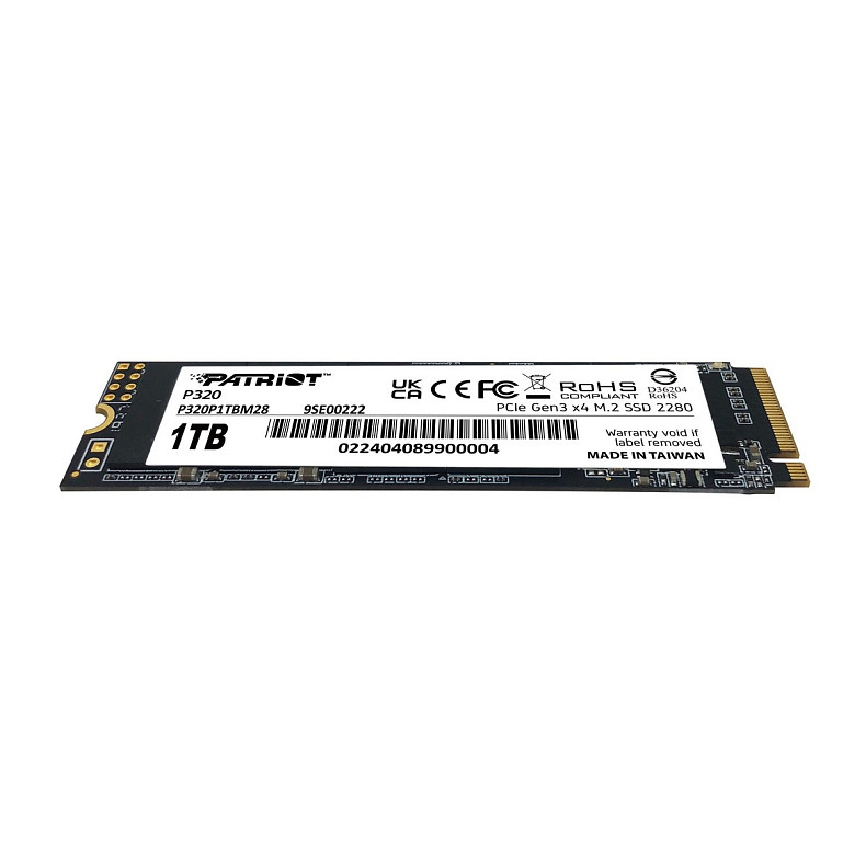 SSD диск Patriot P320 M.2 2280 PCIe 3.0 x4 NVMe TLC 1TB (P320P1TBM28)