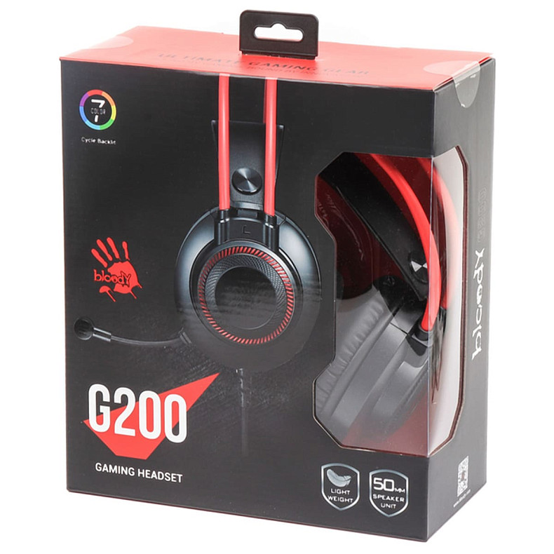 Игровая гарнитура Bloody G200Q Black/Red