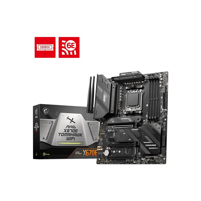 Материнская плата MSI MAG X670E TOMAHAWK WIFI sAM5 X670 4xDDR5 M.2 HDMI DP WiFi BT ATX
