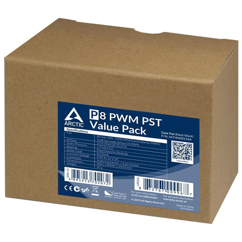 Вентилятор для корпуса Arctic 80MM 5PCS ACFAN00154A
