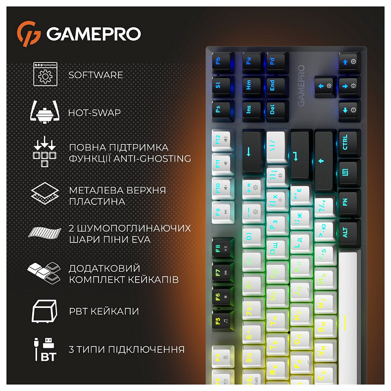 Клавиатура GamePro Genesis Joker Pro MK124G Pro Gray