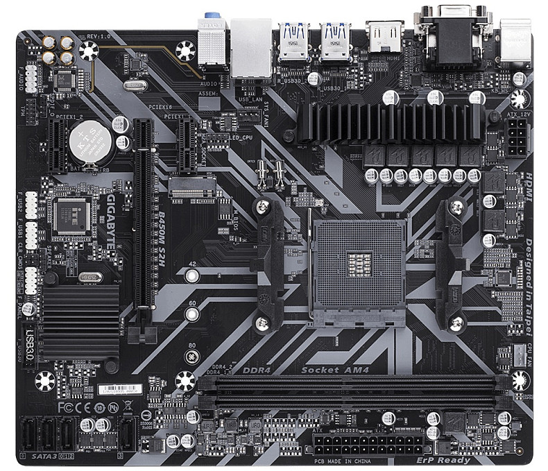 Материнська плата Gigabyte B450M S2H Socket AM4