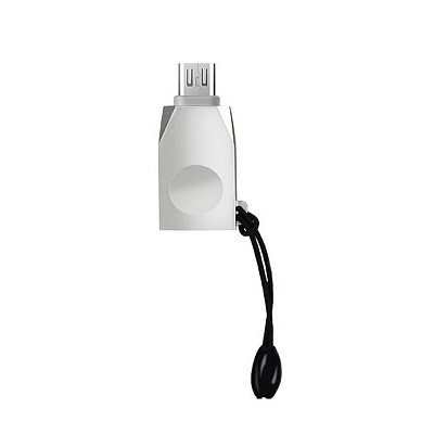 Адаптер Hoco OTG UA10 USB - micro USB (F/M) Silver (6957531070283)