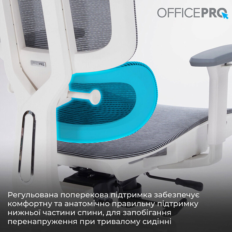 Крісло офісне OfficePro Skyline OC680-W-DG-DG