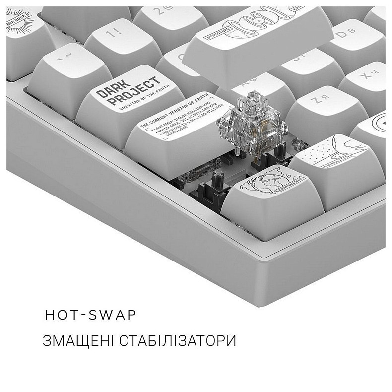 Клавіатура Dark Project ALU81 Terra Nova White (DPKB_NOVA_81_ANSI_WHITE_UA)