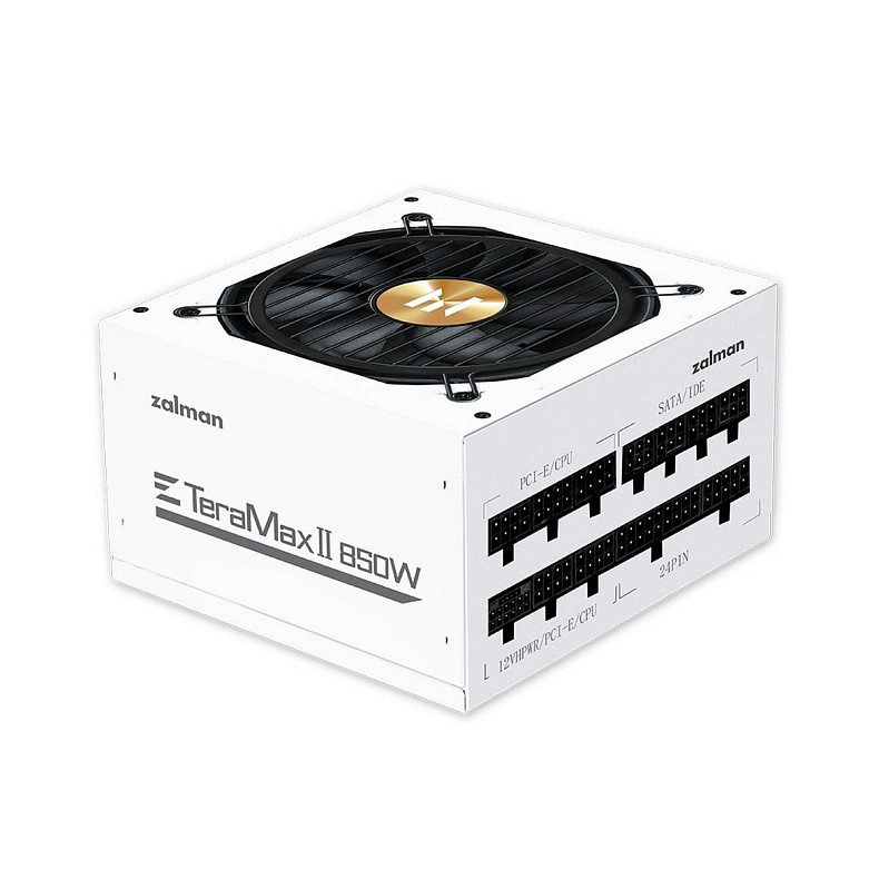 Блок питания Zalman Teramax 2 WH (850W) >90% 80+ Gold 120мм 1xMB 28pin (18+10) 2xCPU 8pin(4+4) 3xM