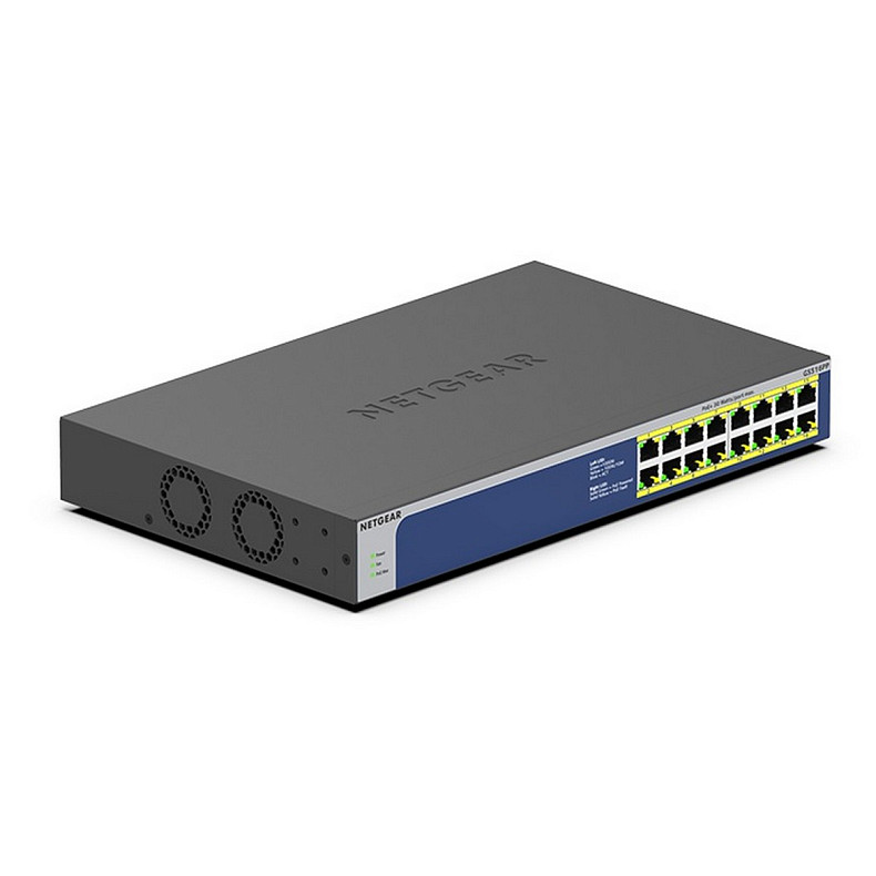 Комутатор NETGEAR GS516PP 16xGE PoE+(260Вт), некерований