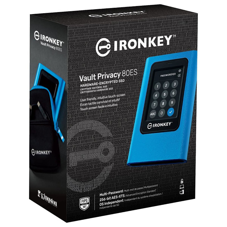Зовнішній SSD Portable USB 960GB Kingston IronKey Vault Privacy 80 (IKVP80ES/960G)