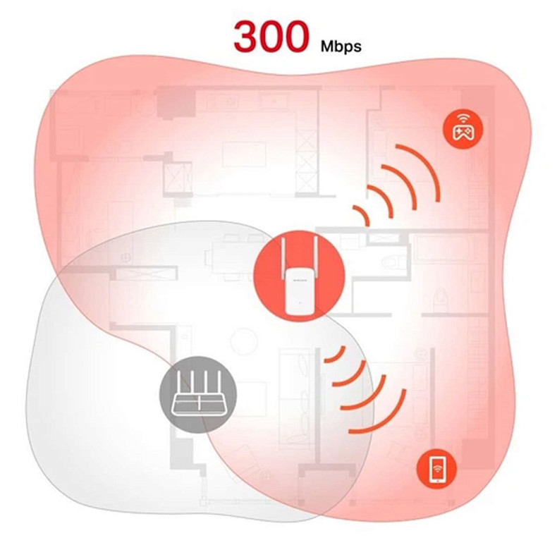 Підсилювач Wi-Fi сигналу Mercusys ME12