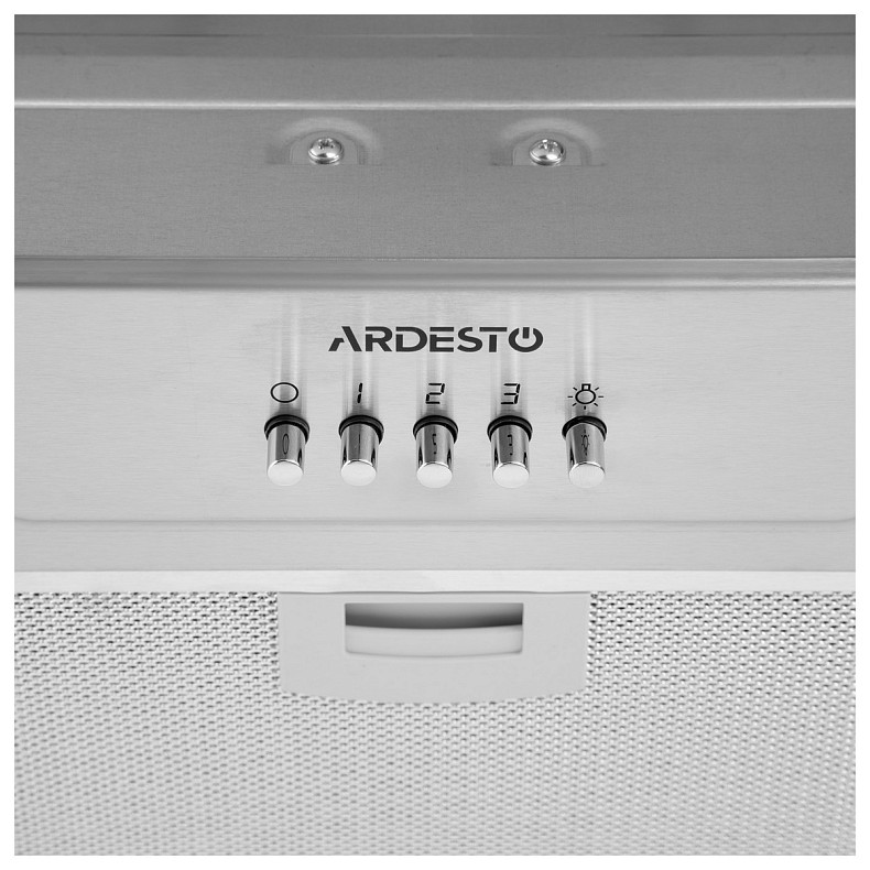 Витяжка Ardesto вбудована, 52см, 450м3ч, метал, 2х1Вт LED, кнопкове, нерж