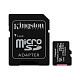 Карта пам'яті MicroSDXC 256GB UHS-I/U3 Class 10 Kingston Canvas Select Plus R100/W85MB/s + SD-адаптер (SDCS2/256GB)