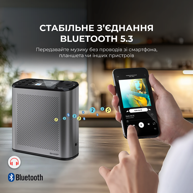 Радіоприймач Sharp DR-P530 Grey