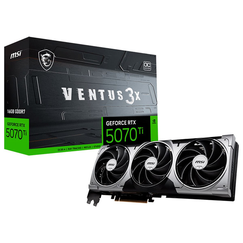Відеокарта MSI GeForce RTX 5070 Ti Ventus 3X OC 16GB GDDR7