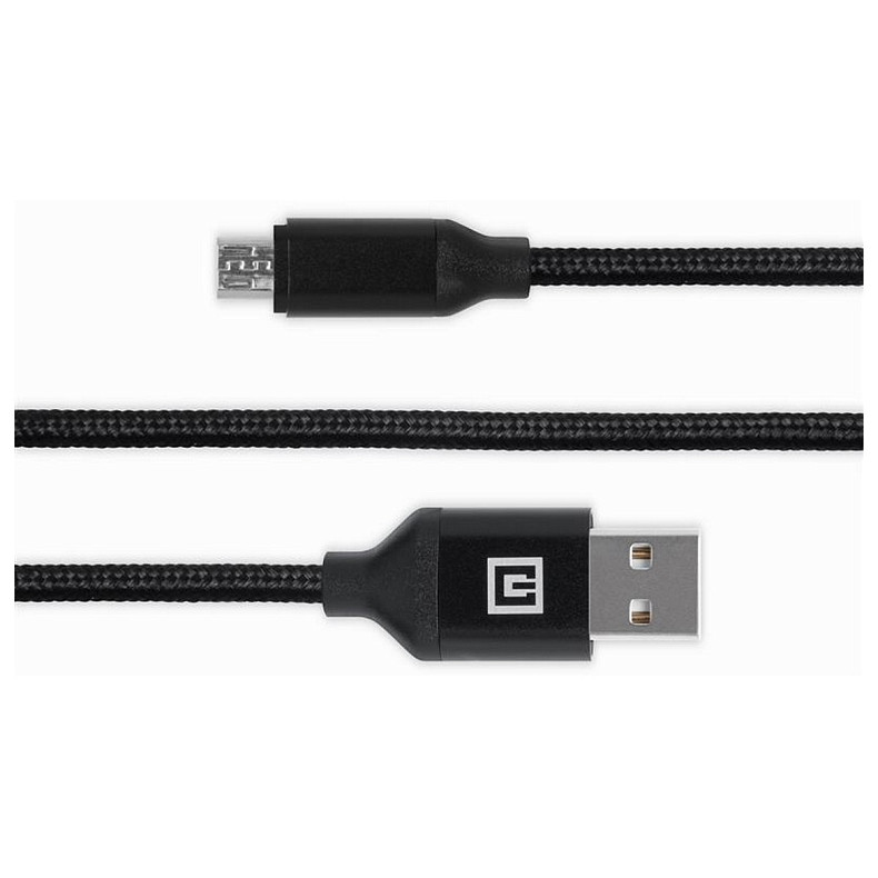 Кабель REAL-EL Premium Fabric USB-microUSB 2m, Black (EL123500048)