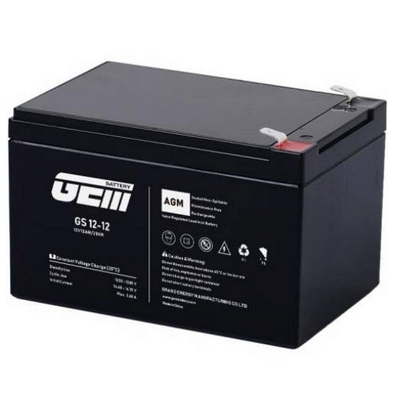 Акумуляторна батарея GEM Battery 12V, 12.0A, AGM