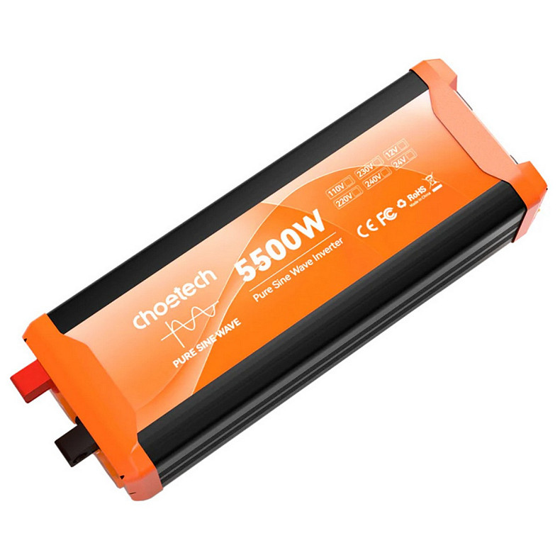 Інвертор автомобільний Choetech 12\220V 5500W (2500Вт), чиста синусоїда