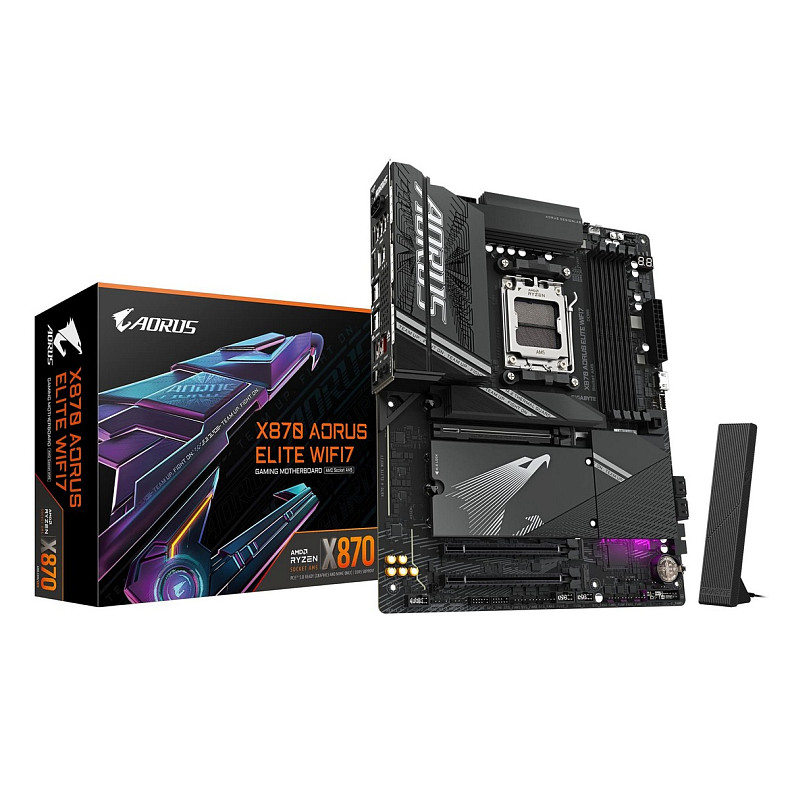 Материнская плата GIGABYTE X870 A ELITE WIFI7 sAM5 X870 4xDDR5 M.2 HDMI ATX
