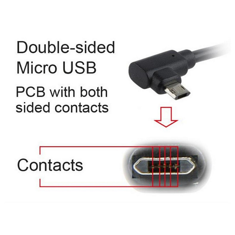 Кабель Cablexpert (CCB-USB2-AMmDM90-6) USB2.0(М) - microUSB(M), чорний, 1.8м