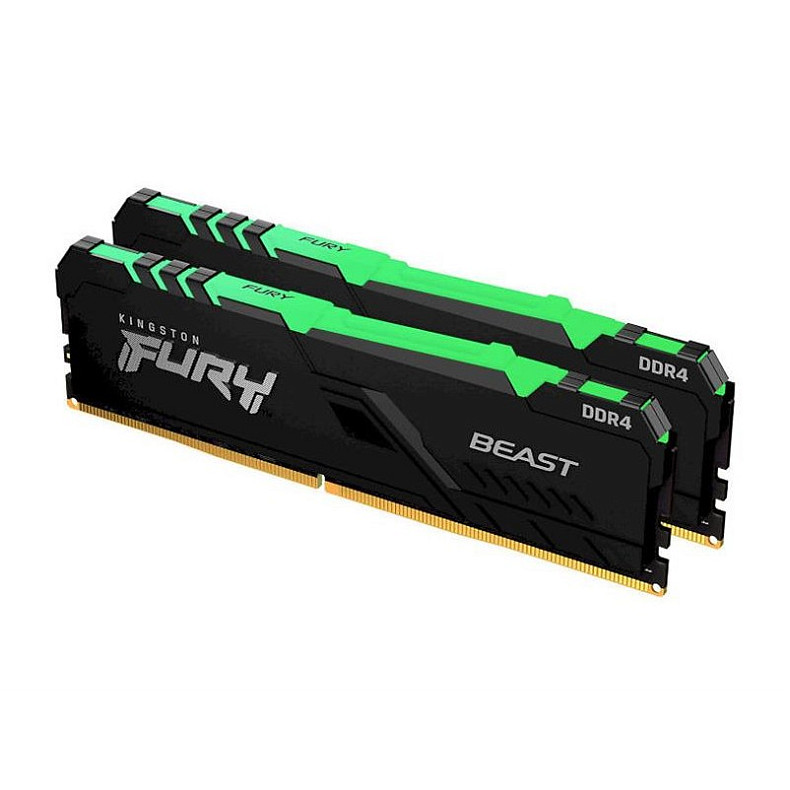 ОЗП Kingston Fury Beast RGB Blac DDR4 2x16GB 3600k MHz (KF436C18BBAK2 32)