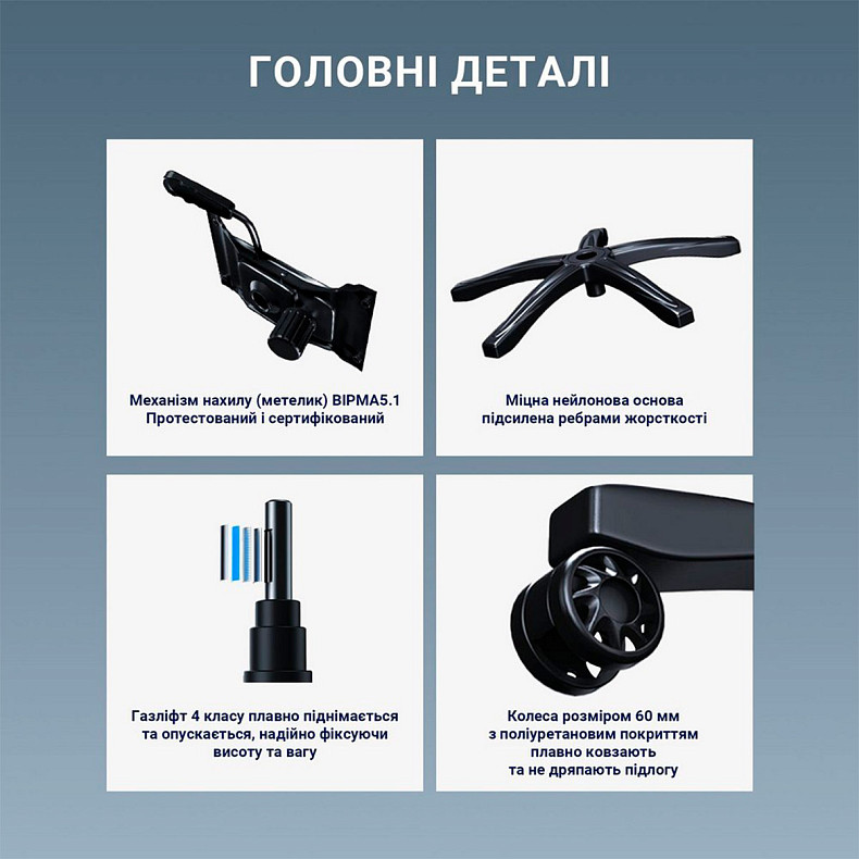 Крісло для геймерів Anda Seat Luna Pro Black Fabric Size L (AD18T-44-B-F)