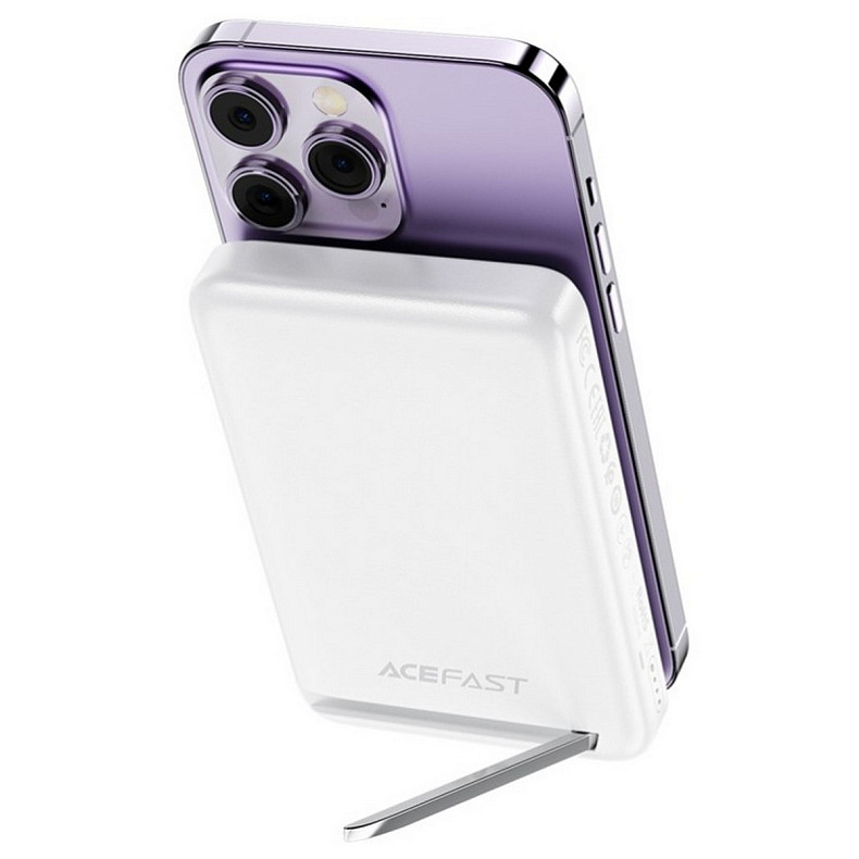 УМБ Acefast Magnetic Wireless 10000mAh 20W PD, QC 3.0, QI 20W M6 White