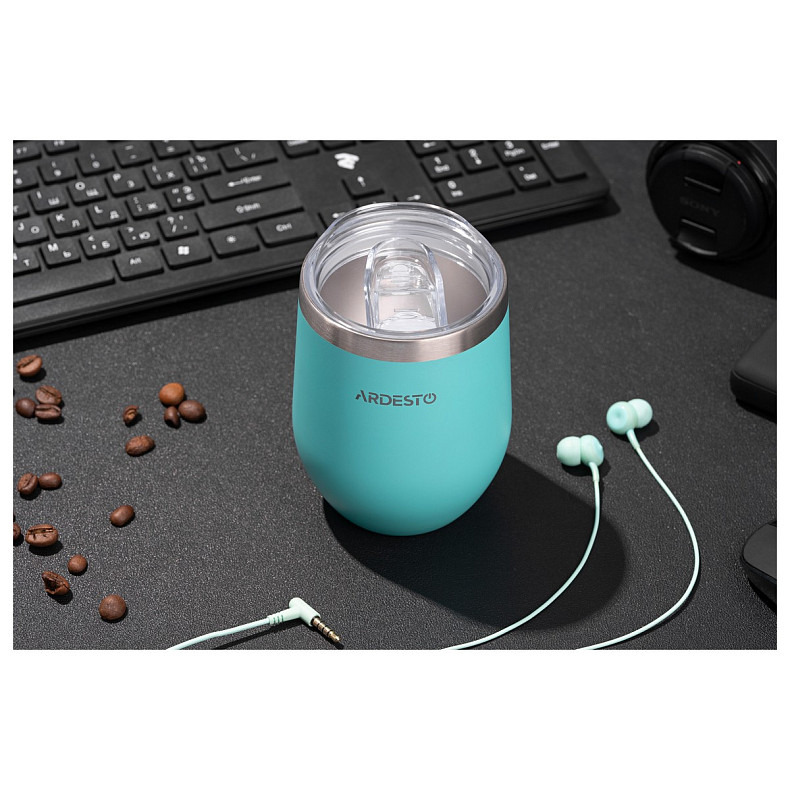 Термокружка Ardesto Compact Mug, 350мл, нержавеющая сталь, голубой (AR2635MMS)