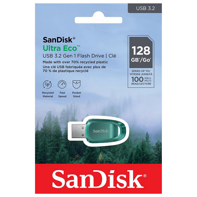 Накопичувач SanDisk 128GB USB 3.2 Type-A Ultra Eco