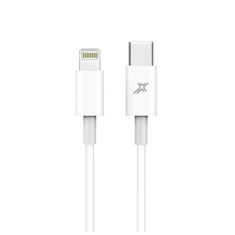 Кабель Grand-X Lightning - USB Type-C 12W, 1м, White (CL-03W)