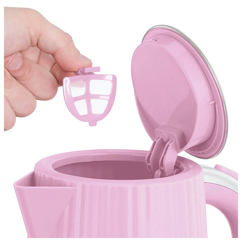 Електрочайник Russell Hobbs Eden, 1.7л, нержавіюча сталь, пластик, малиновий