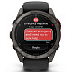 Спортивний годинник GARMIN Fenix ??8 Pro 51 mm MicroLED Sapphire Carbon Gray DLC Titanium with Black/Pebble Gray Silicone Band (010-03380-00)