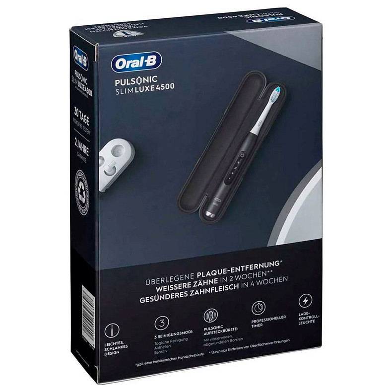 Зубна щітка Braun Oral-B 4500 S411.526.3X Pulsonic Slim Luxe MatteBlack TrEdit типу 3717