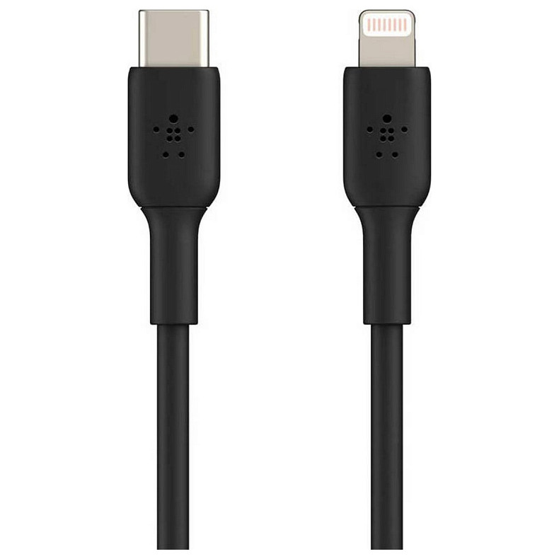 Кабель Belkin PVC USB-C - Lightning 1м Black (CAA003BT1MBK)