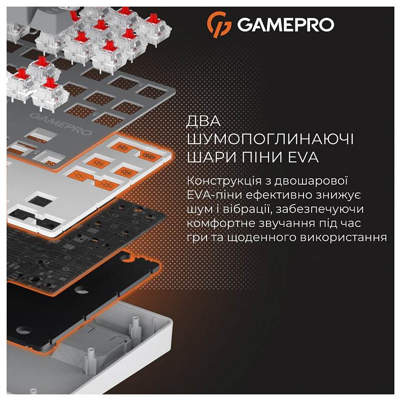 Клавіатура GamePro Genesis Metallic MK110G Outemu Red Swithes USB Gray