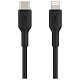 Кабель Belkin PVC USB-C - Lightning 1м Black (CAA003BT1MBK)