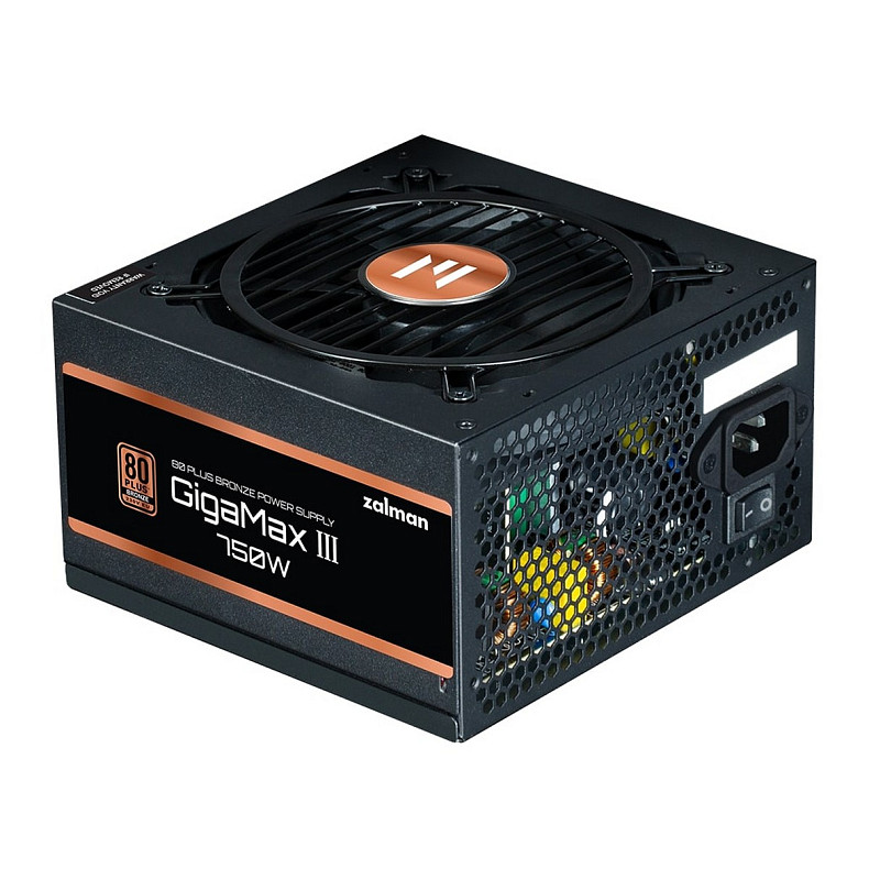 Блок питания Zalman Gigamax 3 (750W), 88%, 80+ Bronze, 120мм, 1xMB 24pin(20+4), 2xCPU (8pin(4+4)+8)