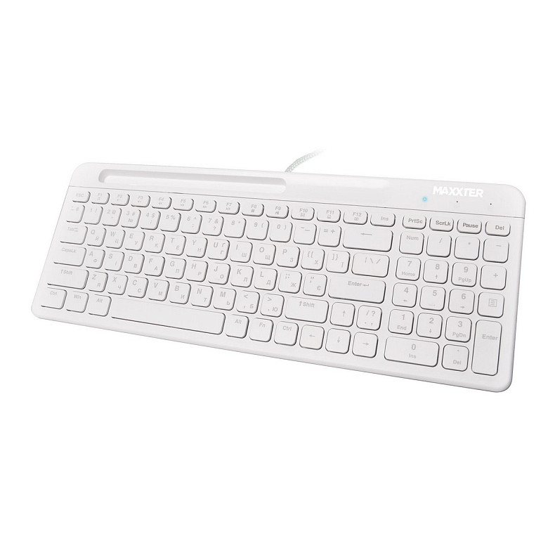 Клавиатура Maxxter KB-01W-UA White