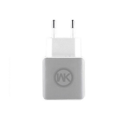Сетевое зарядное устройство WK WP-U11i Blanc 2.1A 2*USB + кабель Lightning 220V (EU) White (69703492